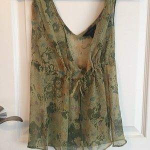 Express sleeveless green blouse